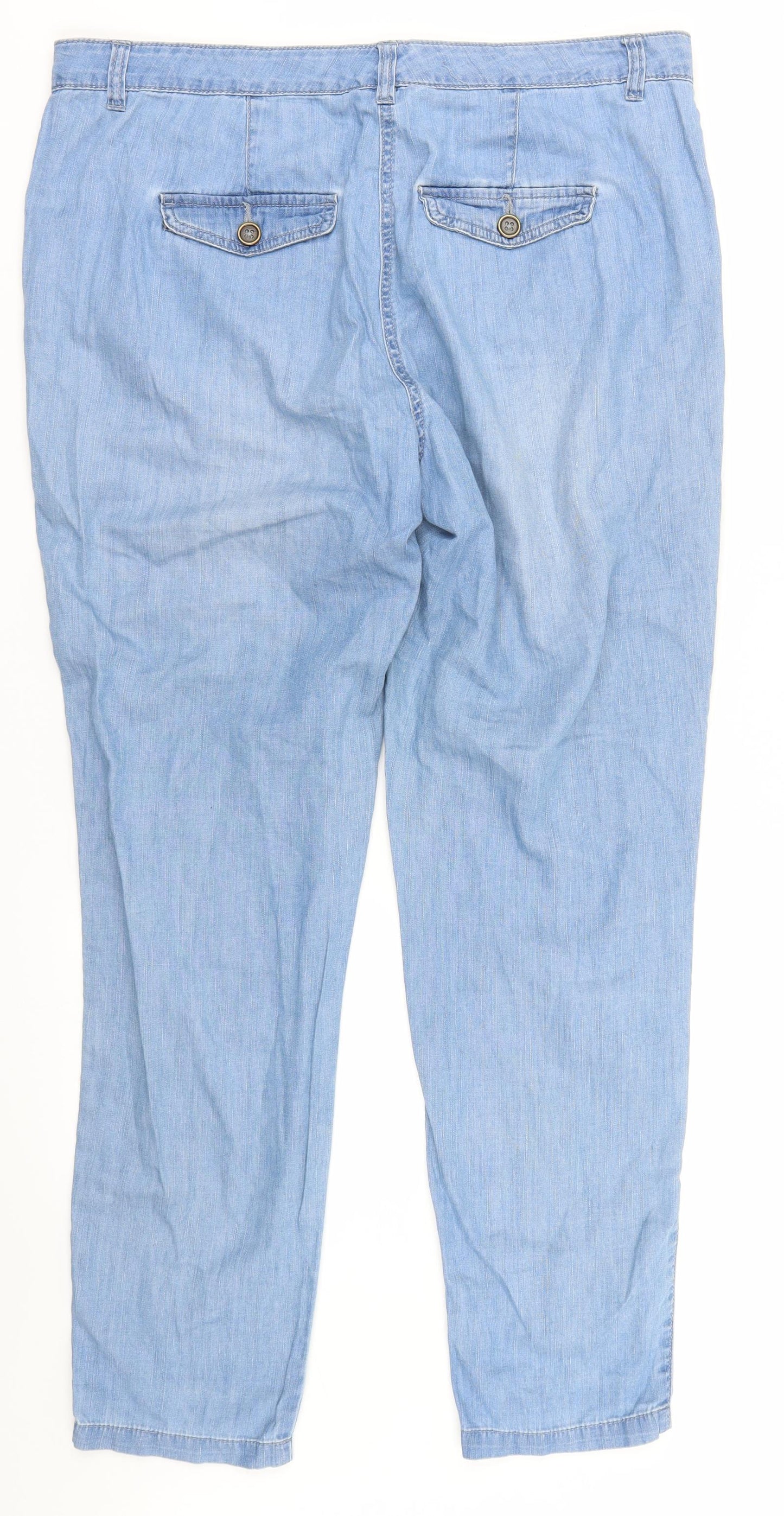 Authentic Womens Blue  Denim Skinny Jeans Size 16 L30 in