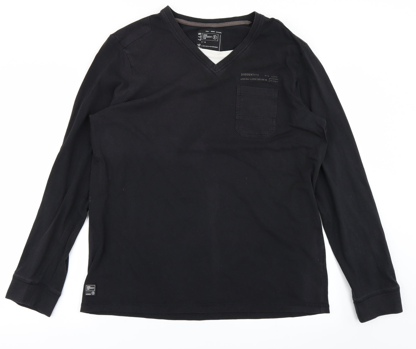 DNM Dissident Mens Black    T-Shirt Size XL