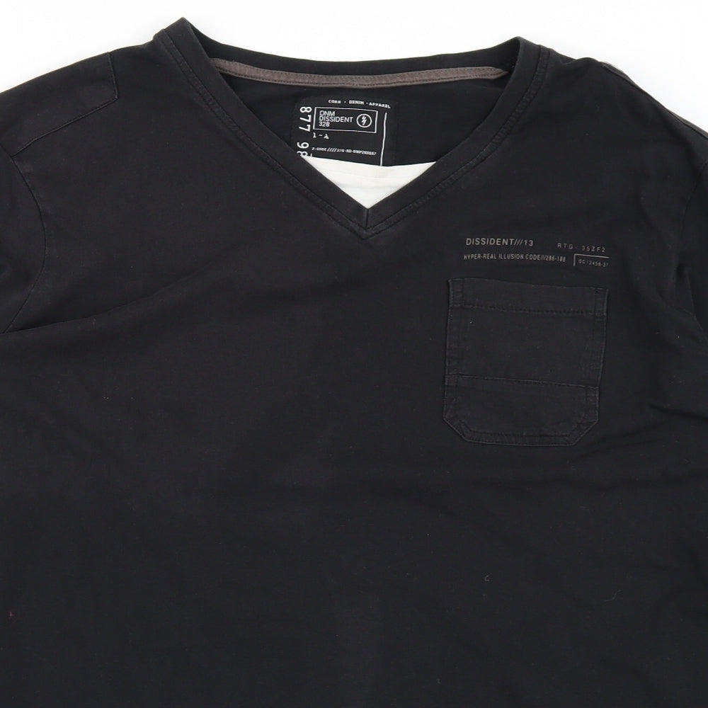 DNM Dissident Mens Black    T-Shirt Size XL