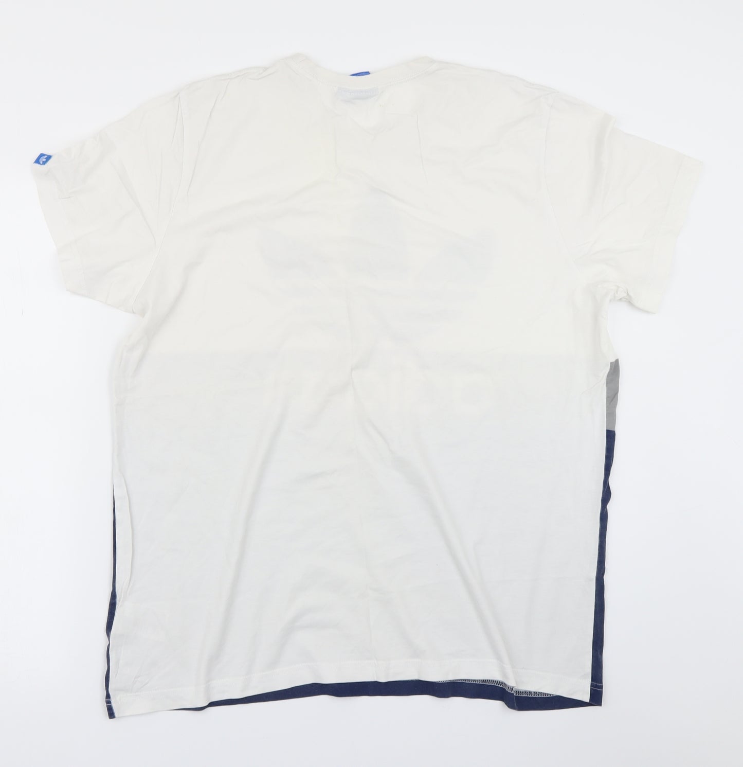 adidas Mens Blue Colourblock   T-Shirt Size XL