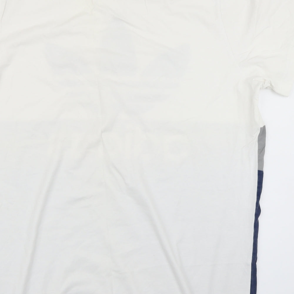 adidas Mens Blue Colourblock   T-Shirt Size XL