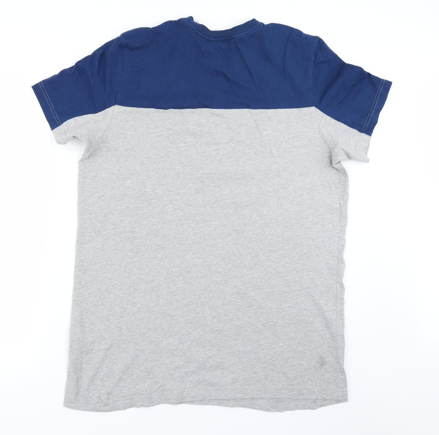 adidas Mens Grey Colourblock   T-Shirt Size XL