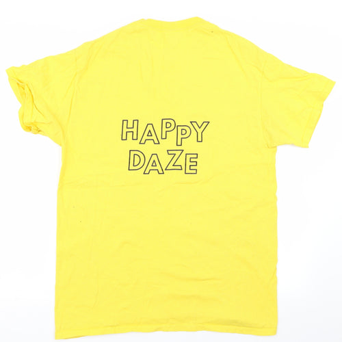 Face Clothing Mens Yellow    T-Shirt Size M