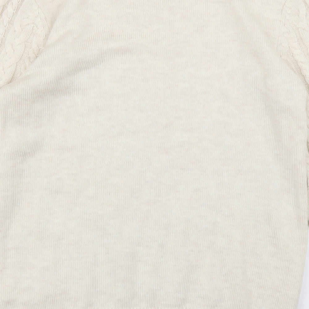 H&M Womens Ivory  Knit Pullover Jumper Size M