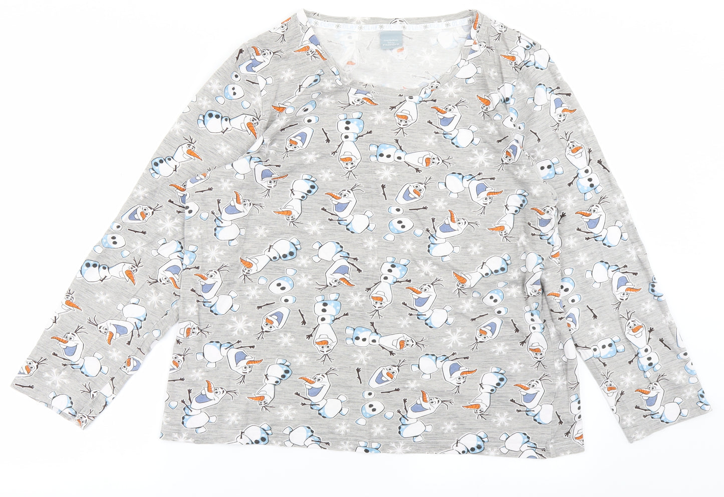 TU Womens Grey   Basic T-Shirt Size 16  - Frozen Olaf