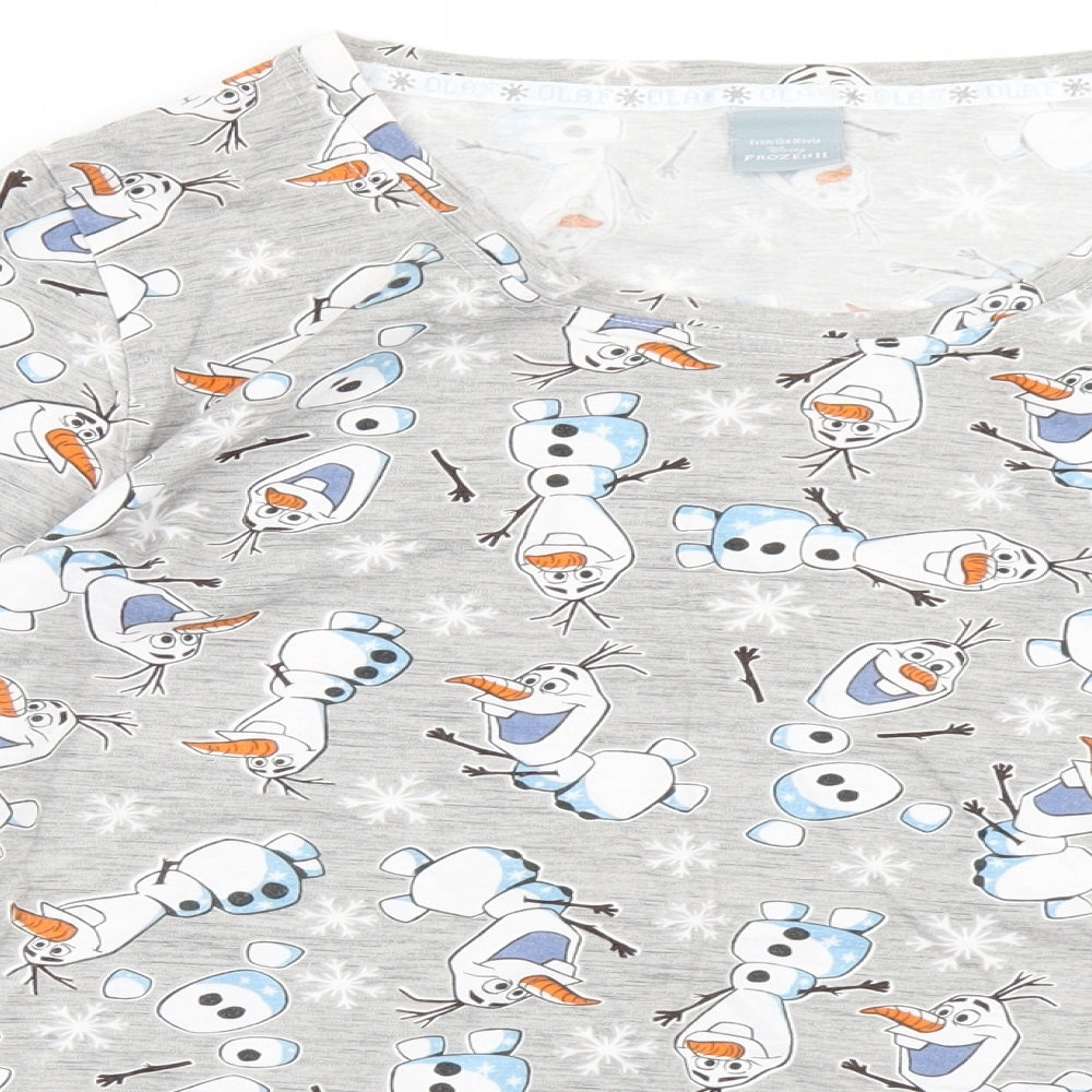 TU Womens Grey   Basic T-Shirt Size 16  - Frozen Olaf