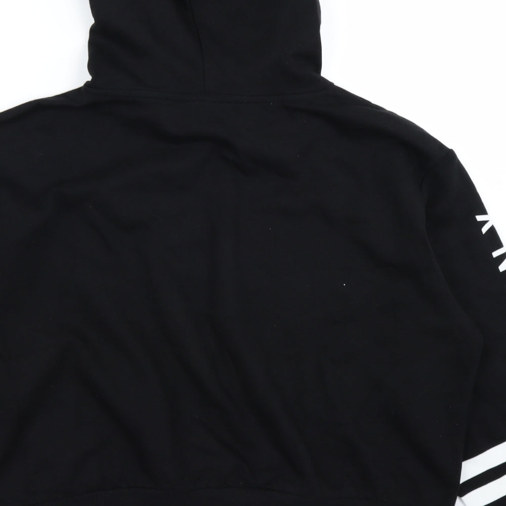 Divided Womens Black   Pullover Hoodie Size L  - Cropped