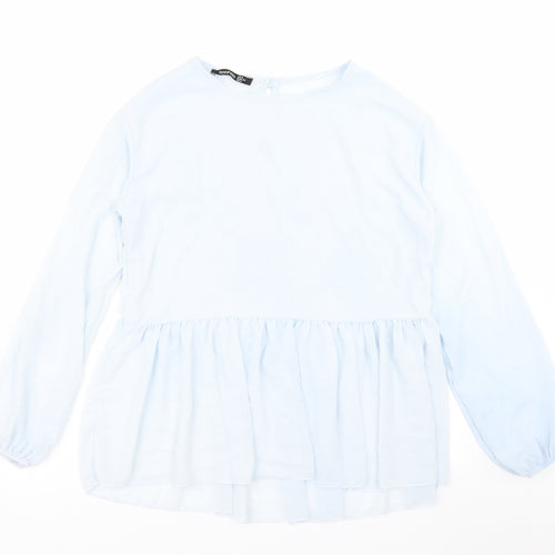 Boohoo Womens Blue   Basic Blouse Size 6