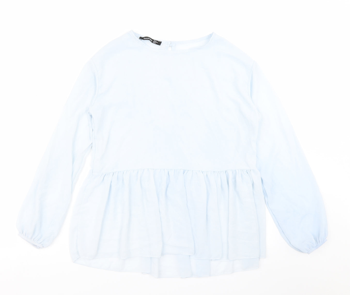 Boohoo Womens Blue   Basic Blouse Size 6