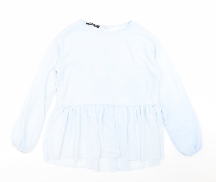 Boohoo Womens Blue   Basic Blouse Size 6