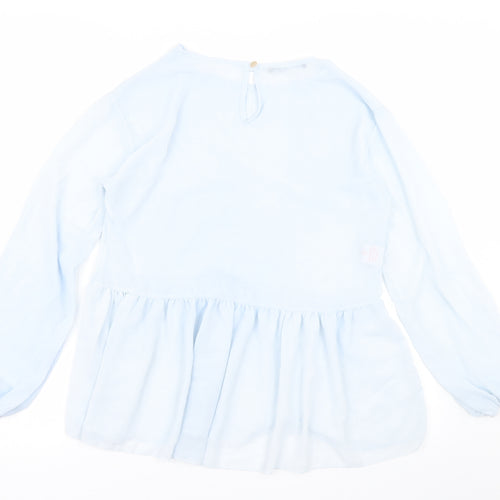 Boohoo Womens Blue   Basic Blouse Size 6