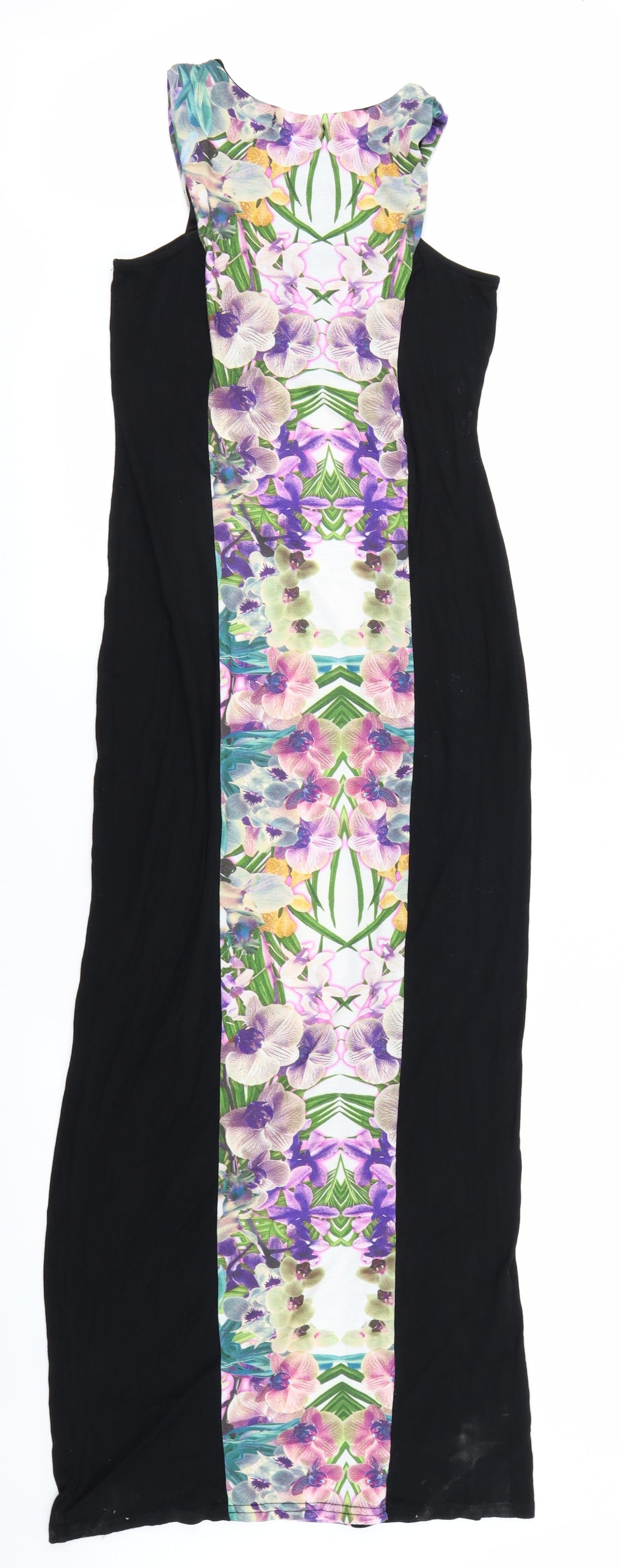 Jane Norman Womens Black Floral  Bodycon  Size 8
