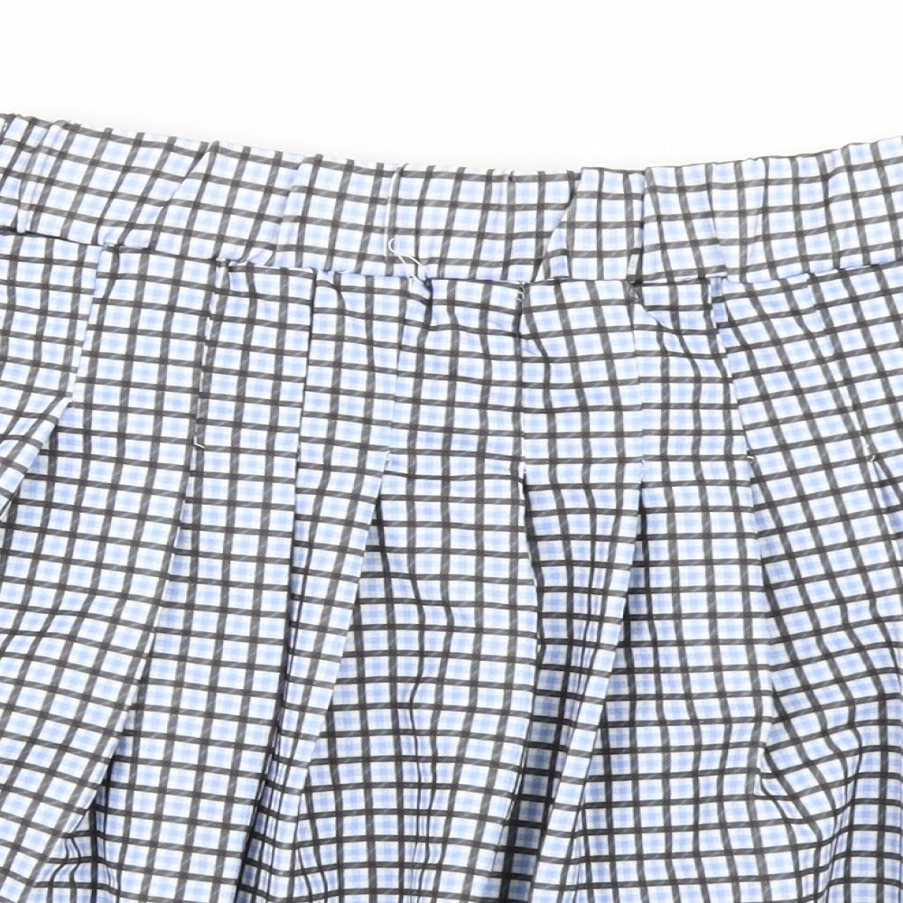 Primark Girls Blue Check  Pleated Skirt Size 11-12 Years