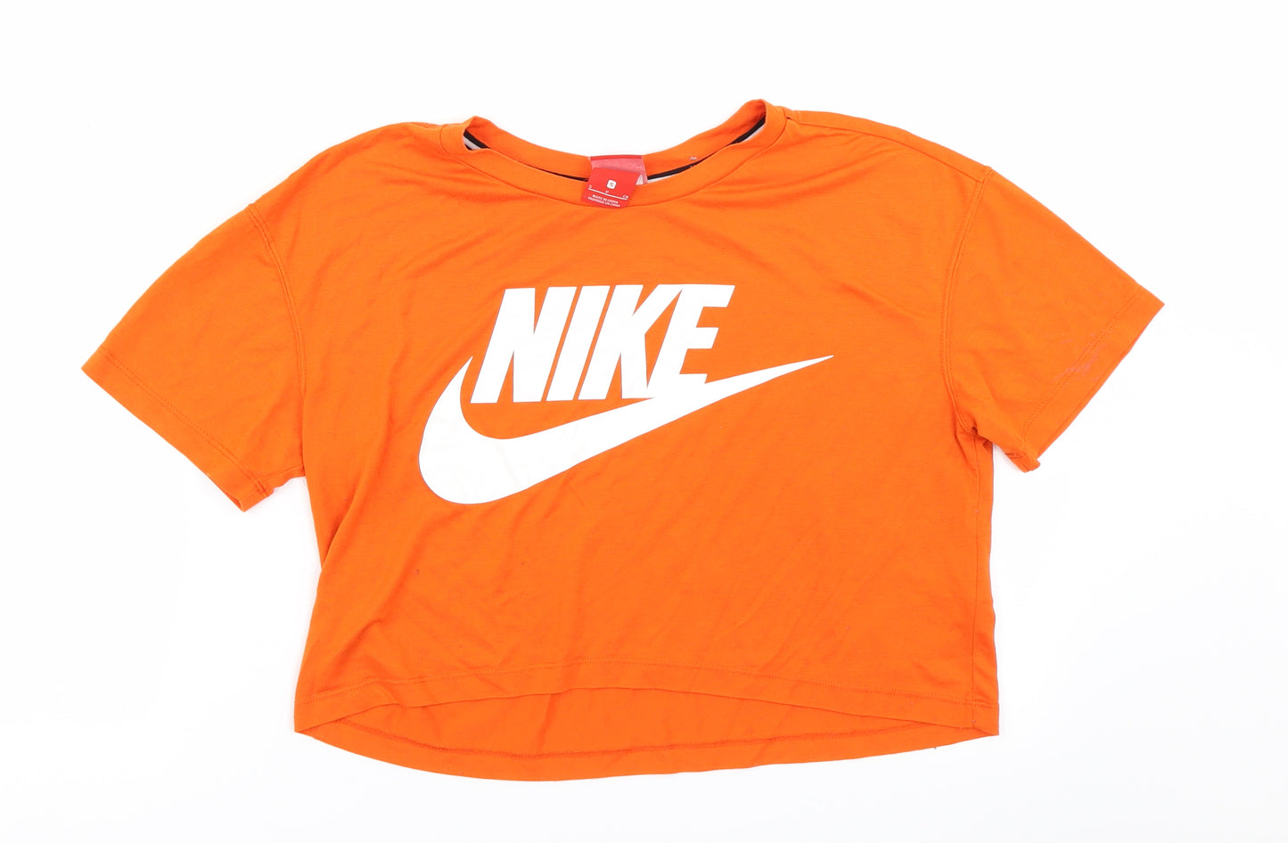 Nike Womens Orange   Cropped T-Shirt Size S