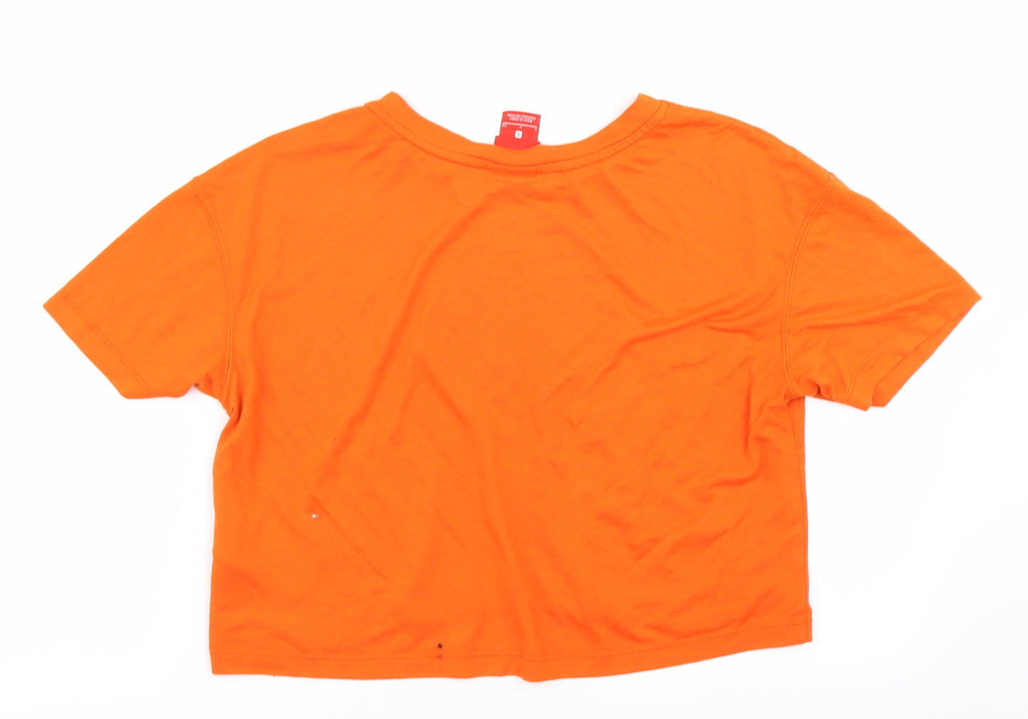 Nike Womens Orange   Cropped T-Shirt Size S