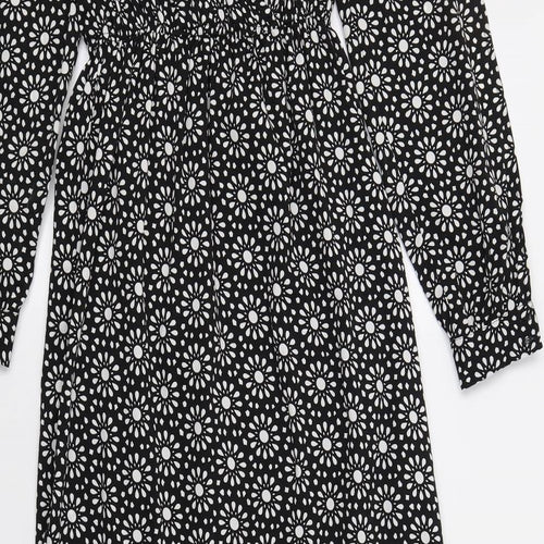 Yumi Womens Black Geometric  Maxi  Size 8
