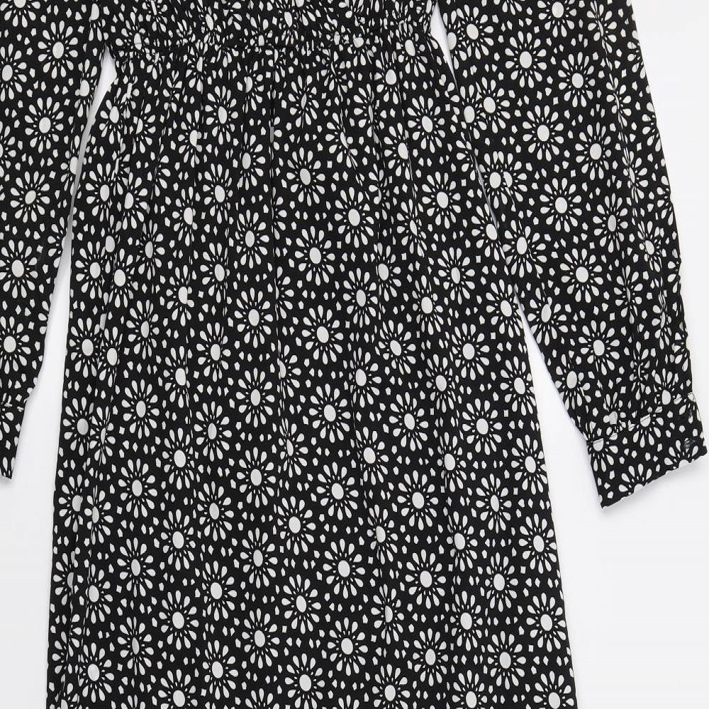 Yumi Womens Black Geometric  Maxi  Size 8