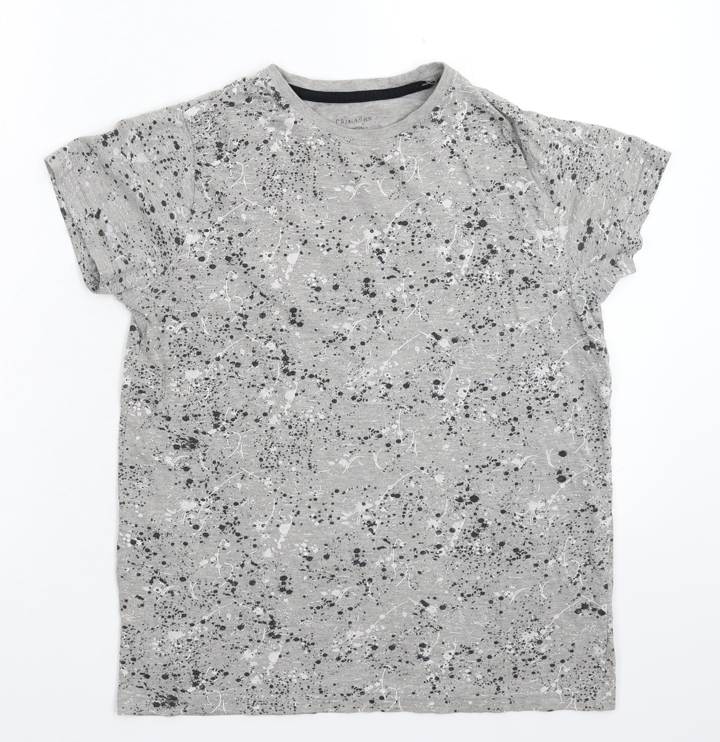 Primark Boys Grey Spotted  Basic T-Shirt Size 12-13 Years