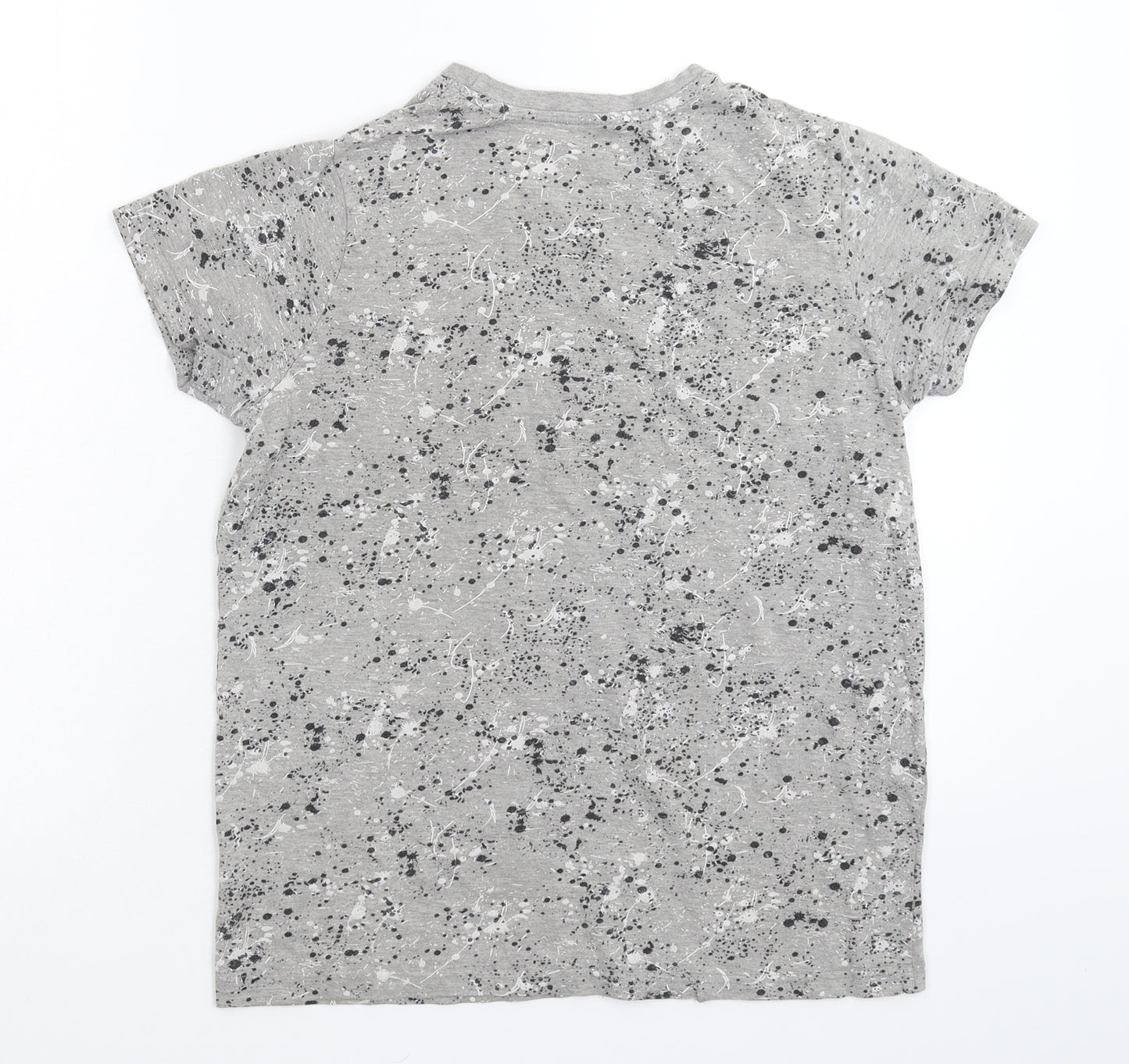 Primark Boys Grey Spotted  Basic T-Shirt Size 12-13 Years