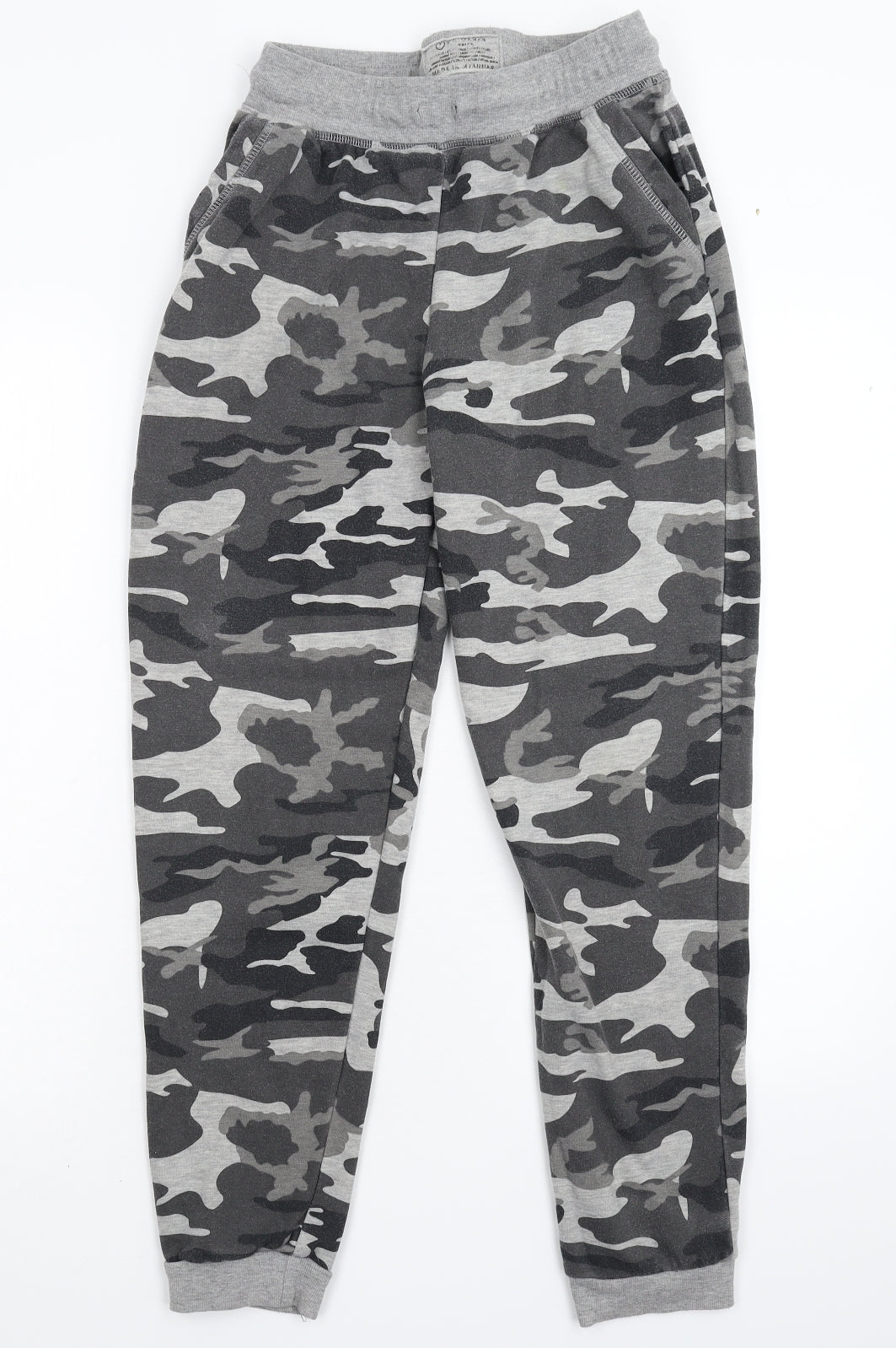 Primark Boys Grey Camouflage  Jogger Trousers Size 13-14 Years