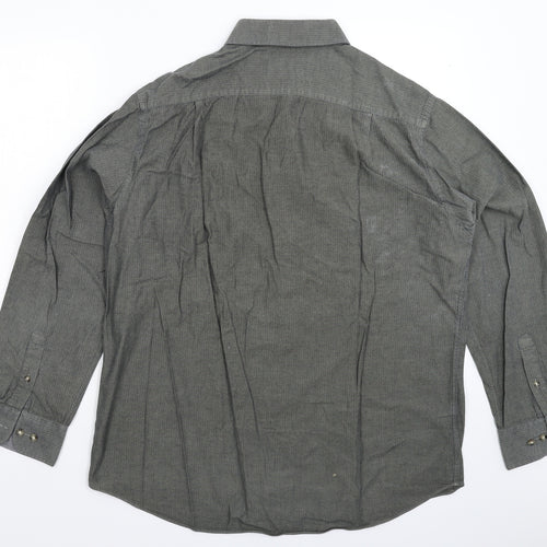 Marks and Spencer Mens Grey Striped   Dress Shirt Size 16.5