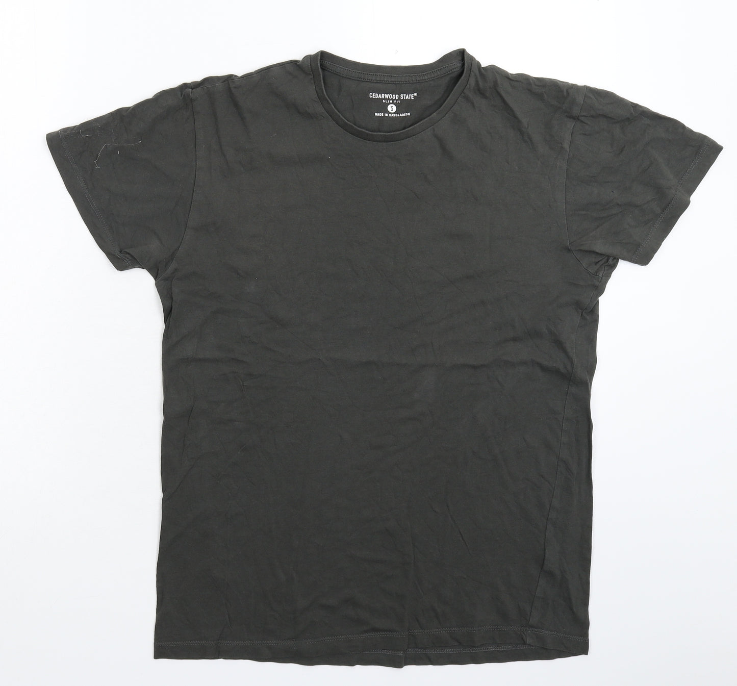 Cedar Wood State Mens Grey    T-Shirt Size S