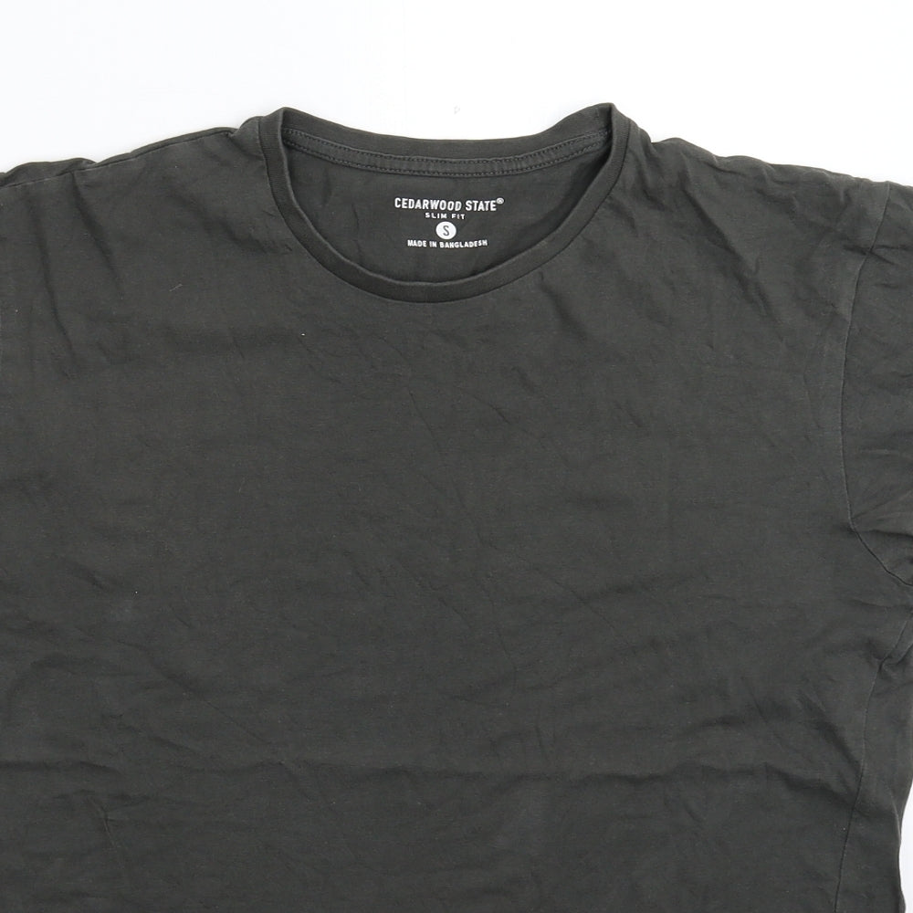 Cedar Wood State Mens Grey    T-Shirt Size S