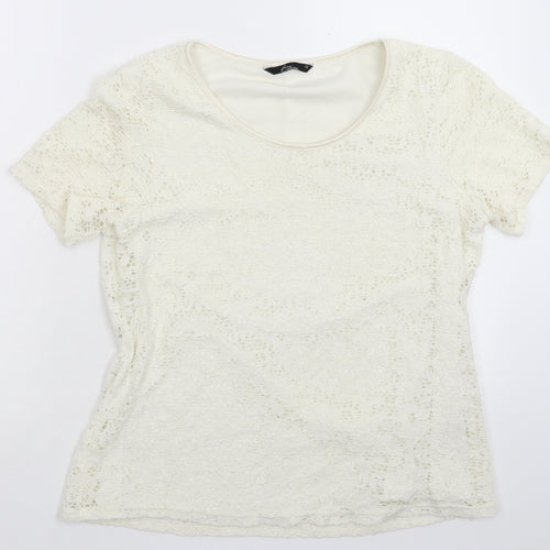 BM Womens White   Basic T-Shirt Size 12