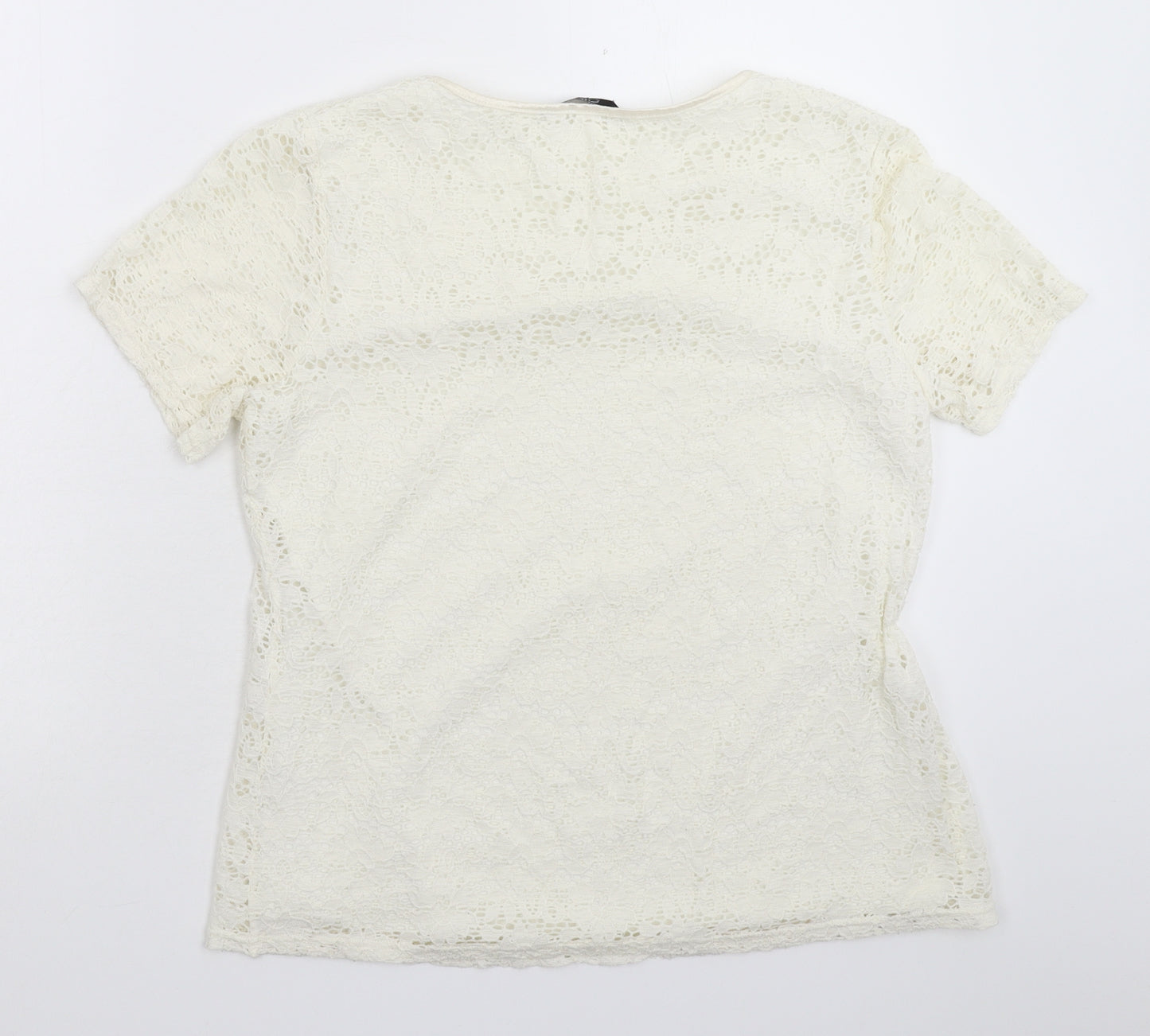 BM Womens White   Basic T-Shirt Size 12