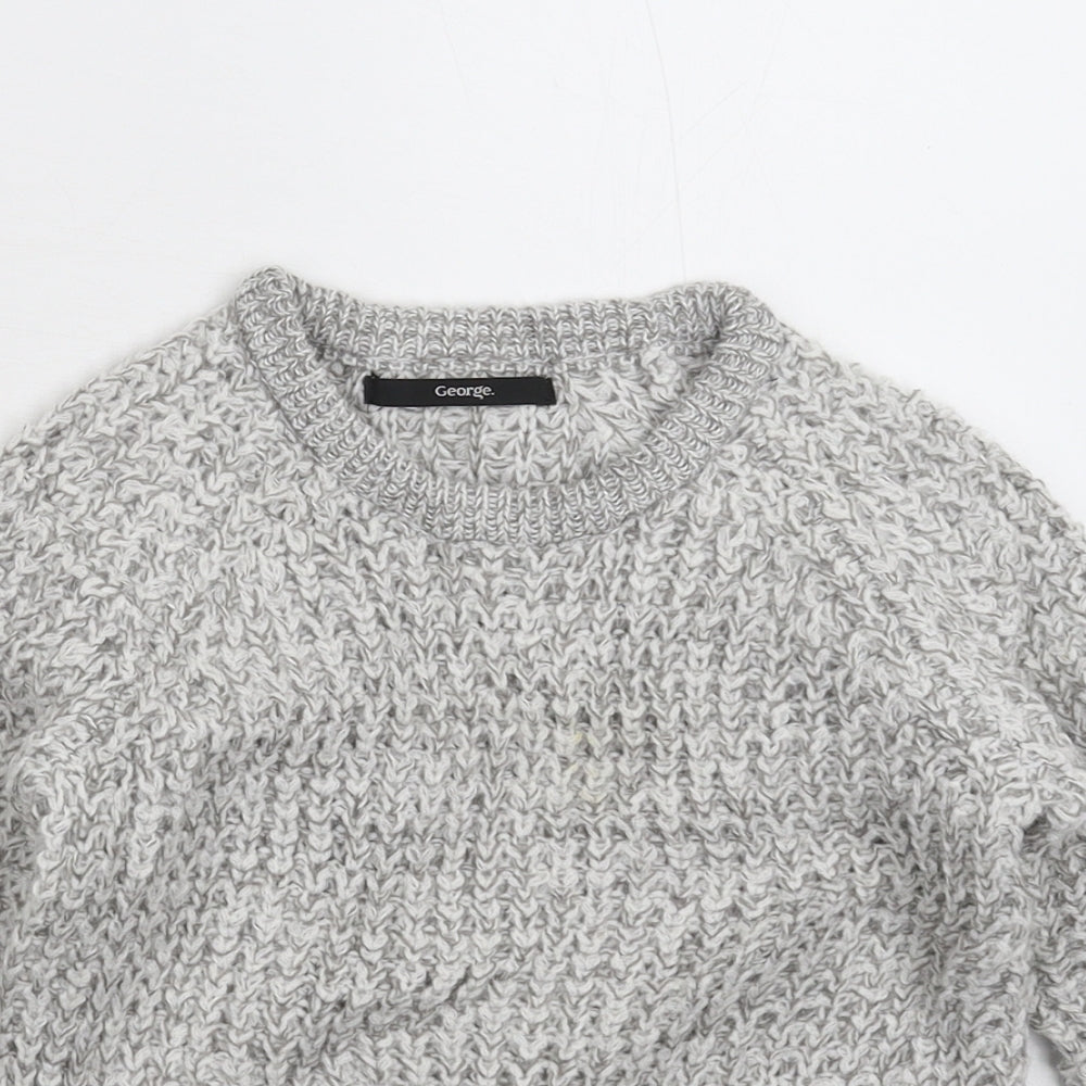 George Boys Grey  Knit Pullover Jumper Size 2-3 Years
