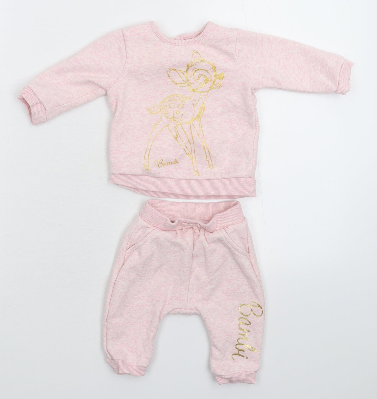 George Girls Pink Solid  Babydoll Pyjama Set Size 0-3 Months