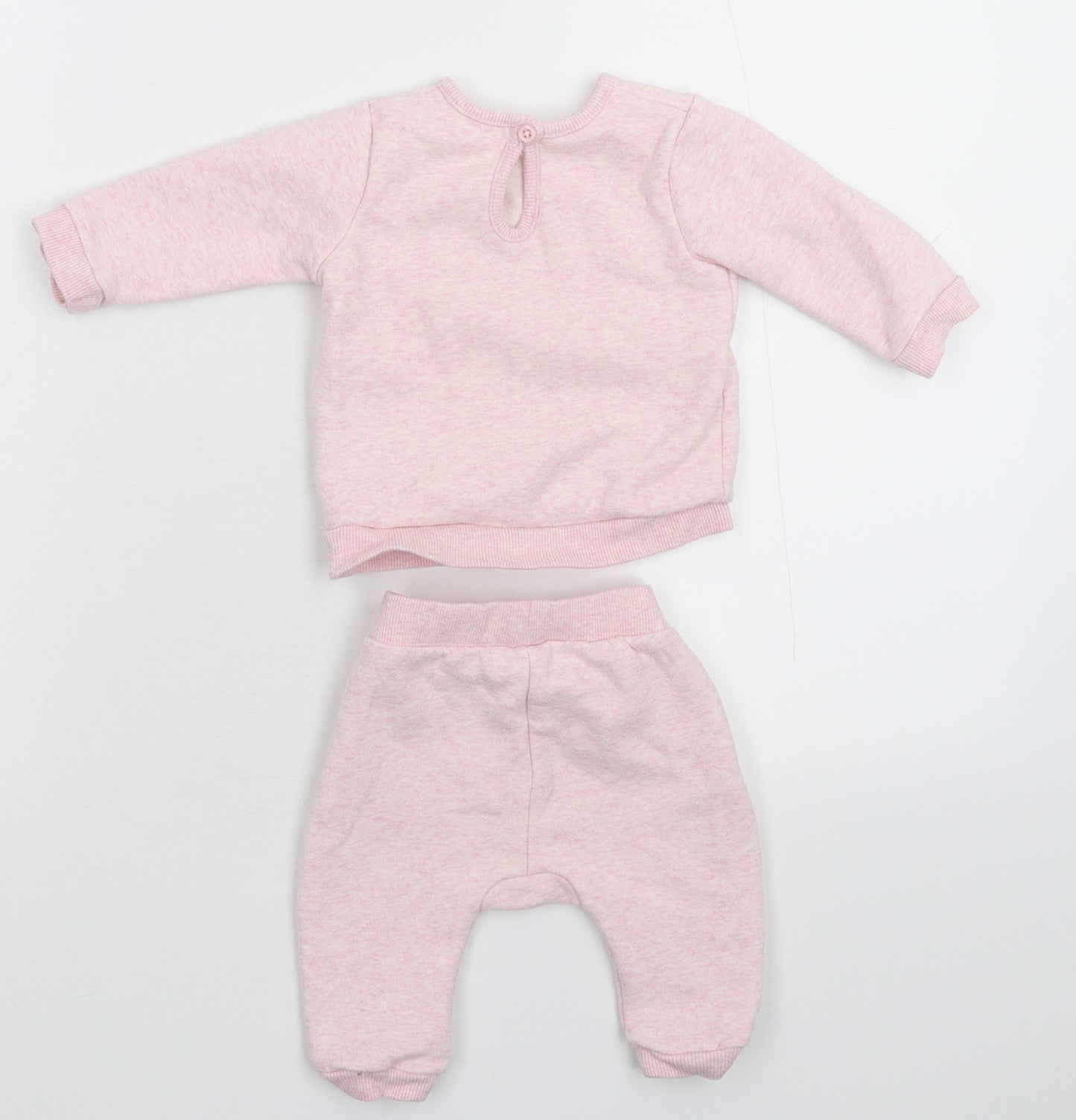 George Girls Pink Solid  Babydoll Pyjama Set Size 0-3 Months