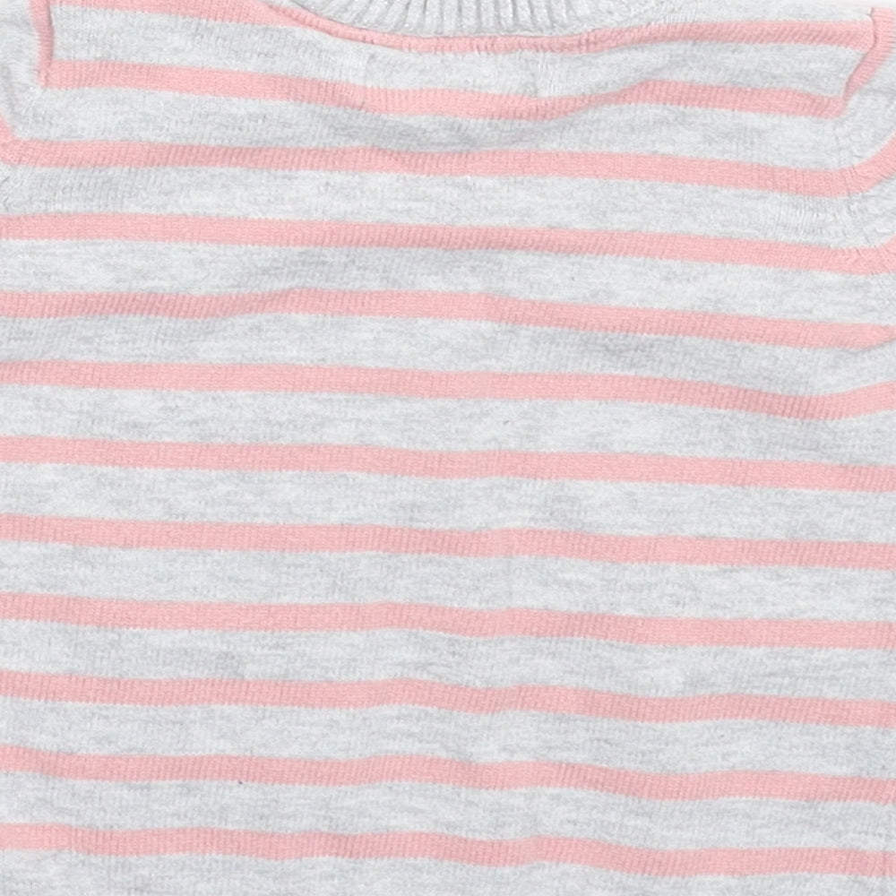 Primark Girls Multicoloured Striped Knit Pullover Jumper Size 3-6 Months