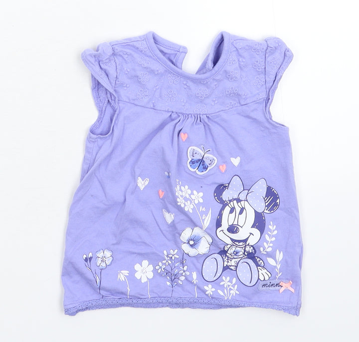 George Baby Purple Basic T-Shirt Size 9-12 Months