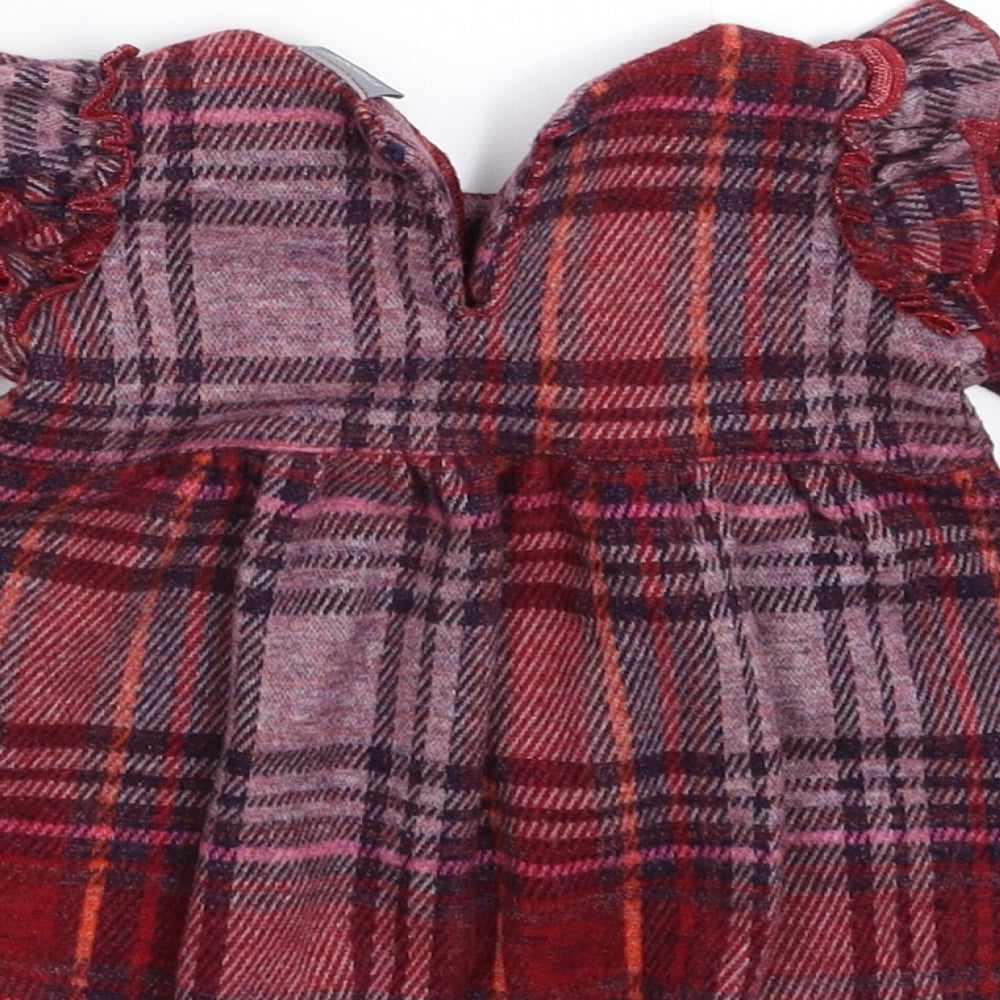 NEXT Girls Multicoloured Check  Fit & Flare  Size 3-6 Months