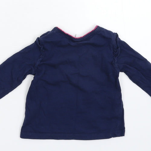 Disney Girls Blue   Basic T-Shirt Size 6-9 Months  - Minnie