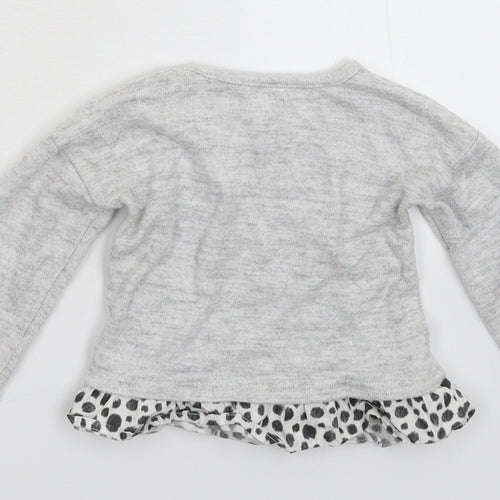 Primark Girls Grey  Knit Pullover Jumper Size 9-12 Months