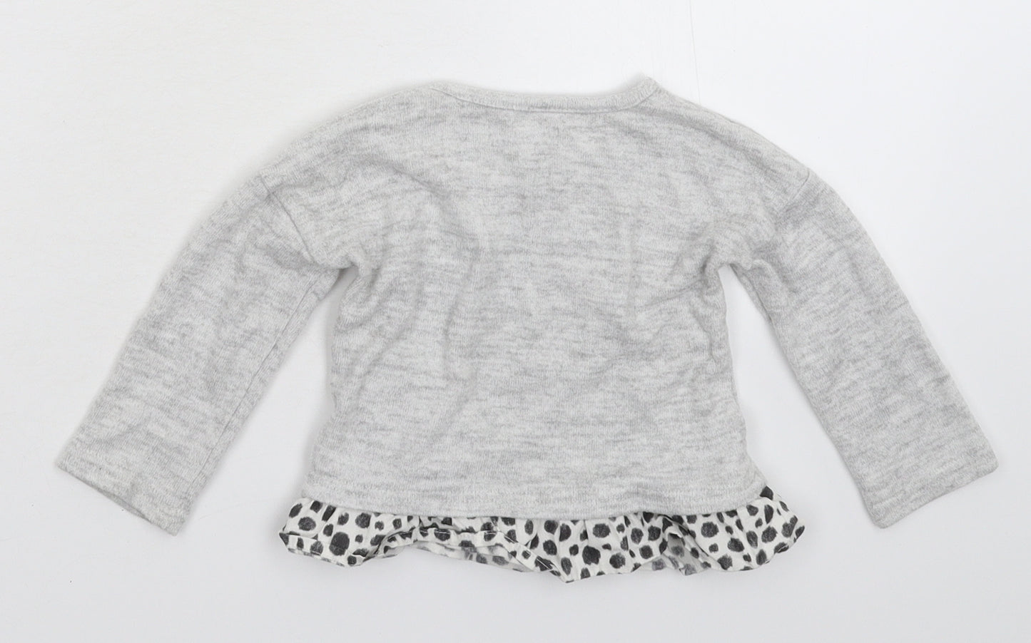 Primark Girls Grey  Knit Pullover Jumper Size 9-12 Months