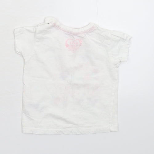 Primark Girls White   Basic T-Shirt Size 6-9 Months