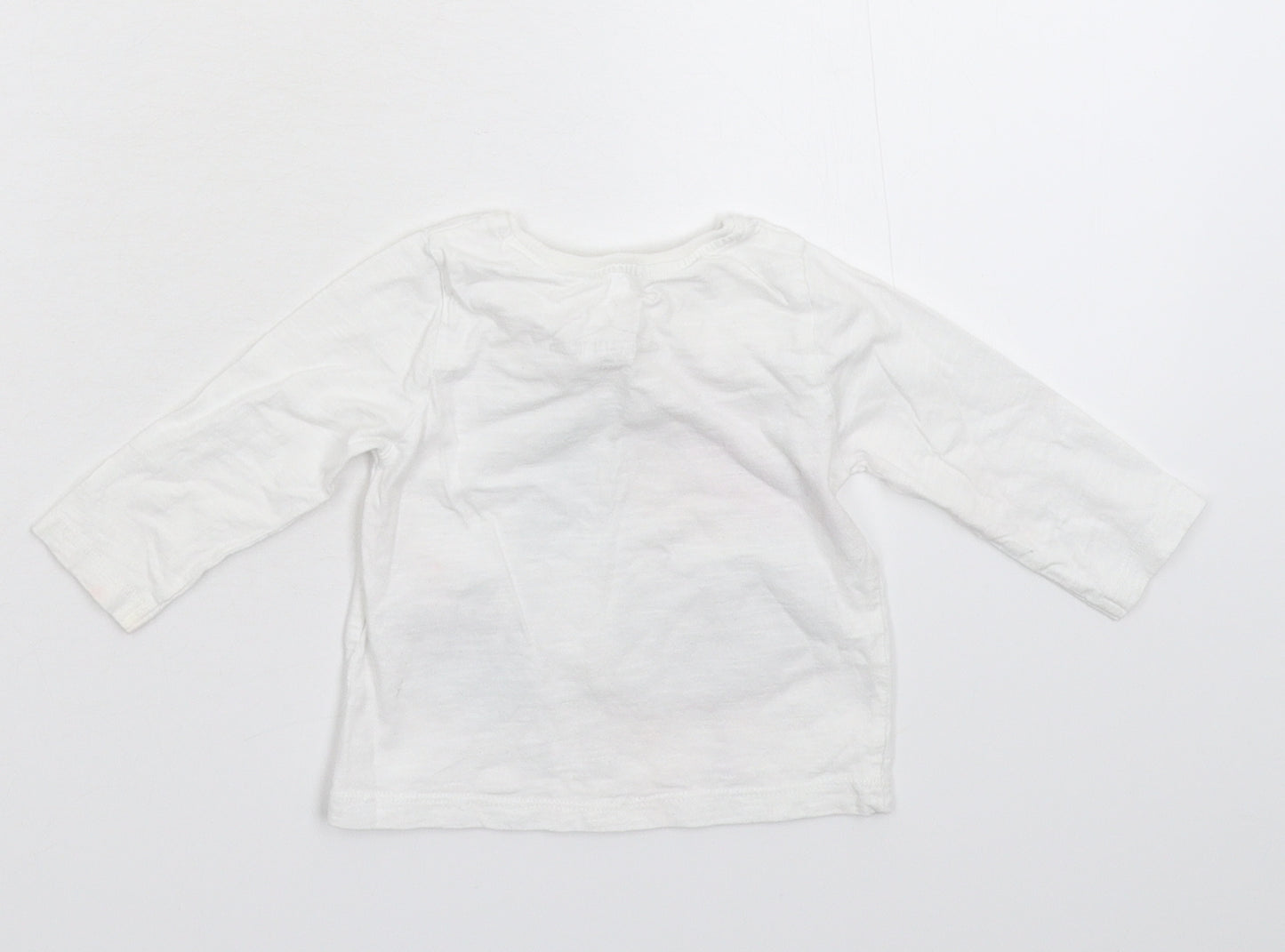 NEXT Girls White   Basic T-Shirt Size 3-6 Months