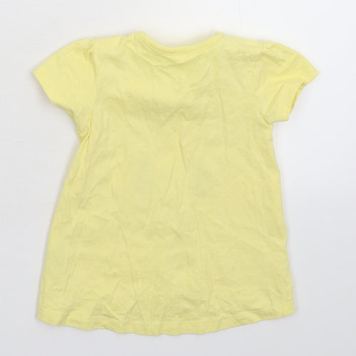 George Girls Yellow   Basic T-Shirt Size 9-12 Months