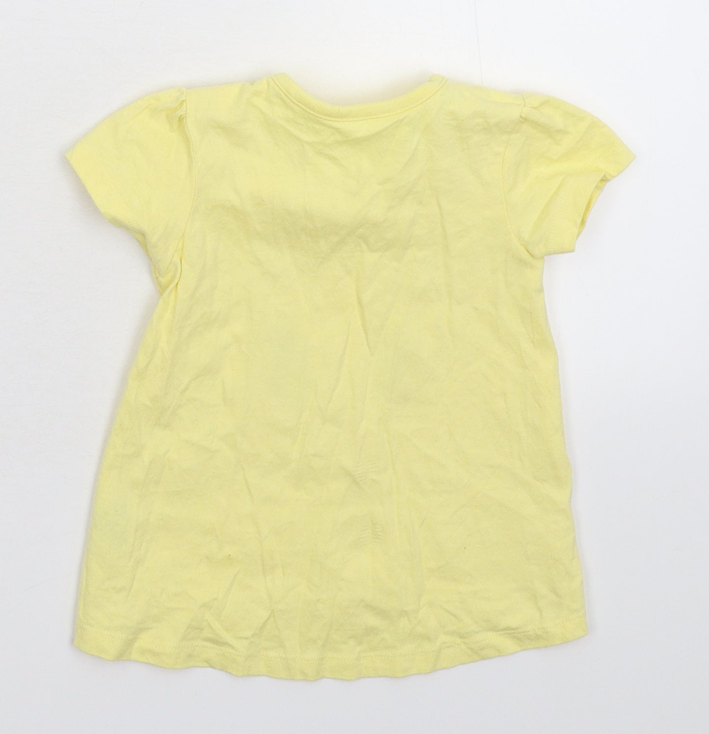 George Girls Yellow   Basic T-Shirt Size 9-12 Months