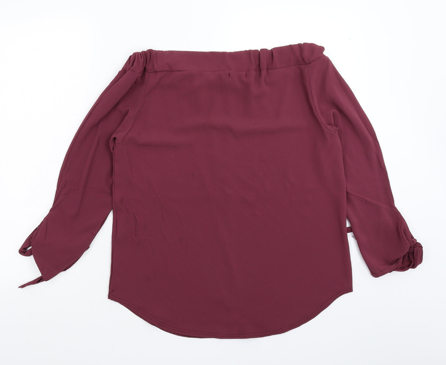 Boohoo Womens Purple   Basic Blouse Size 10