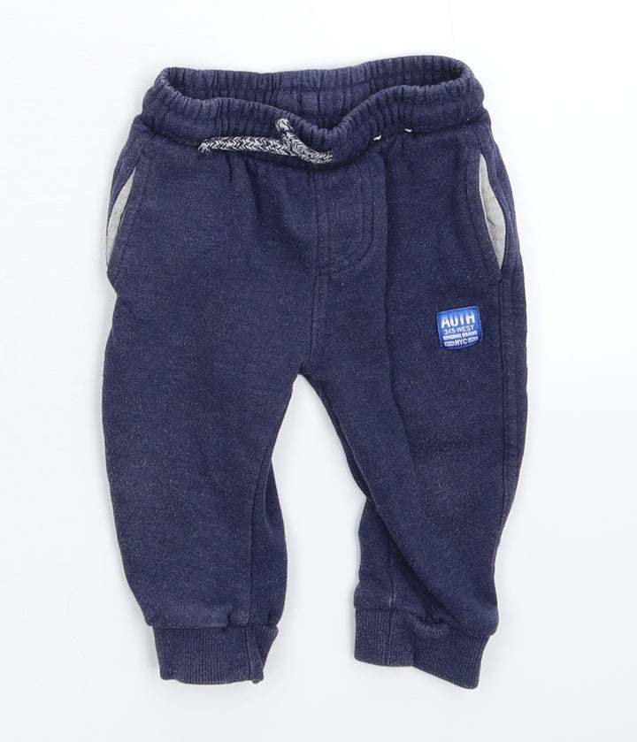 F&F Baby Blue   Jogger Trousers Size 12-18 Months