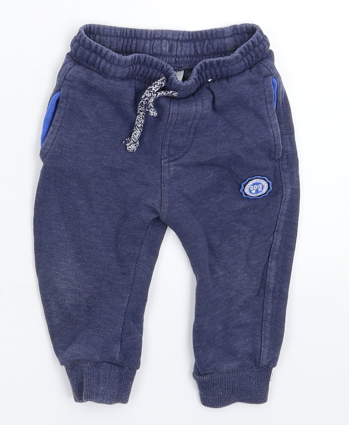 F&F Baby Blue   Jogger Trousers Size 12-18 Months