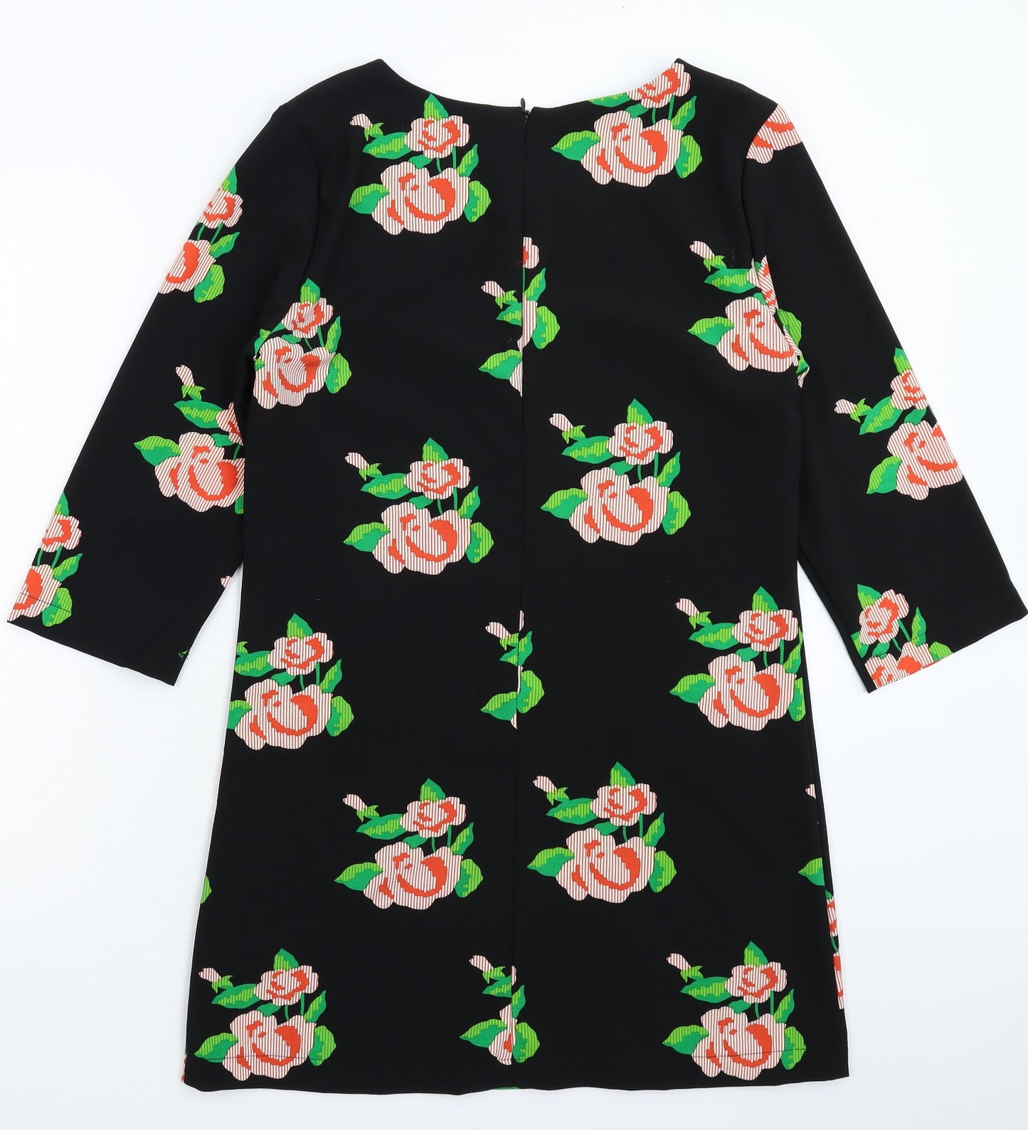 Boohoo Womens Black Floral  Mini  Size 12