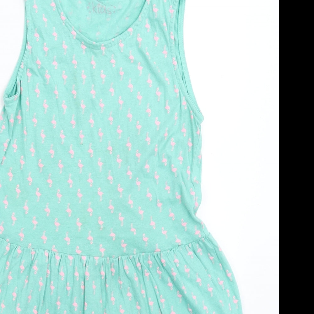 Pep&Co Girls Green   Fit & Flare  Size 8-9 Years