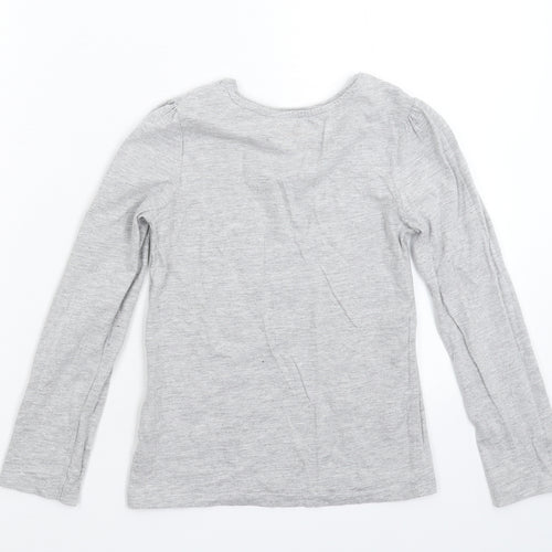 Young Dimension Girls Grey   Basic T-Shirt Size 6-7 Years