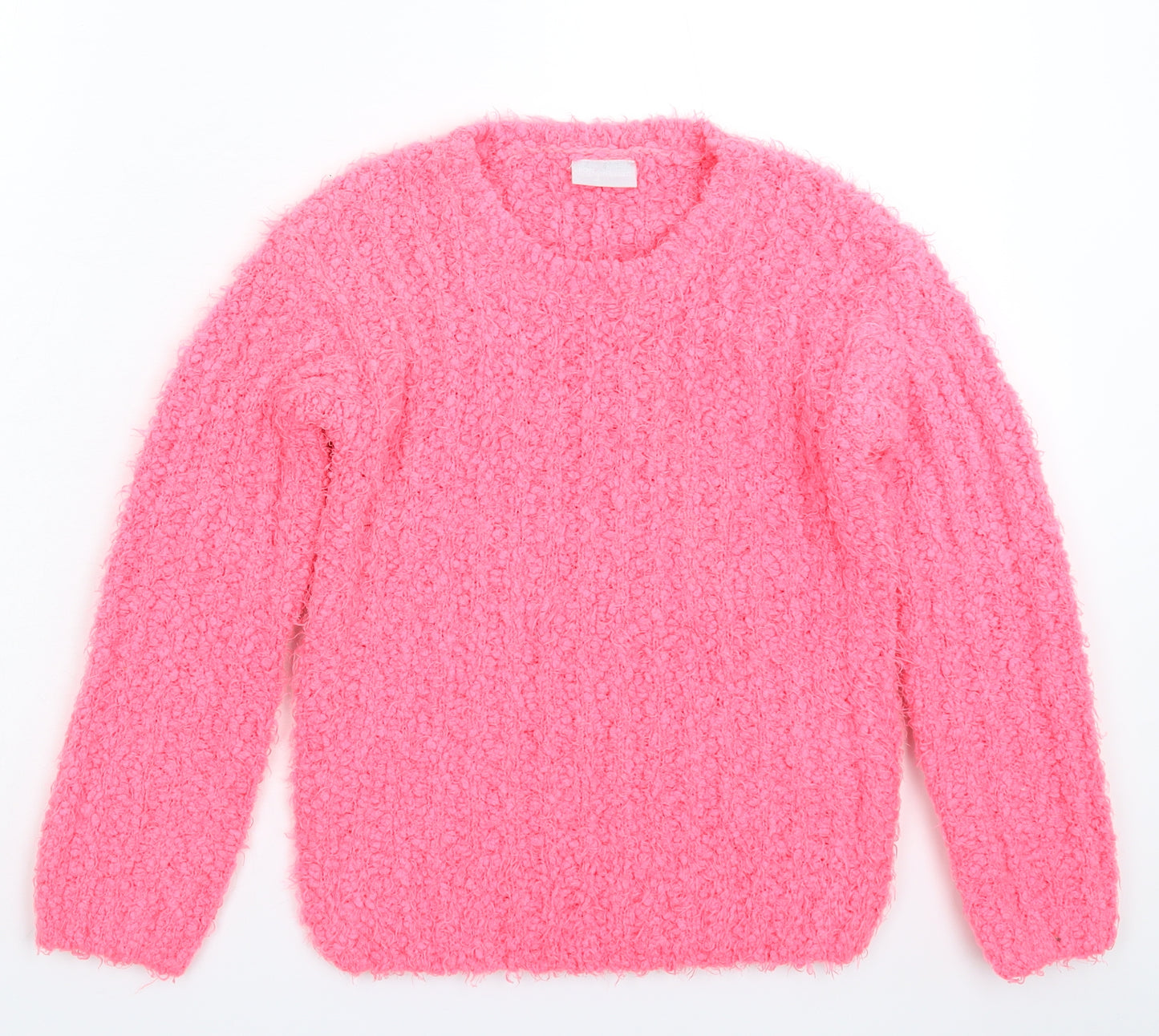 Matalan Girls Pink  Knit Pullover Jumper Size 9 Years