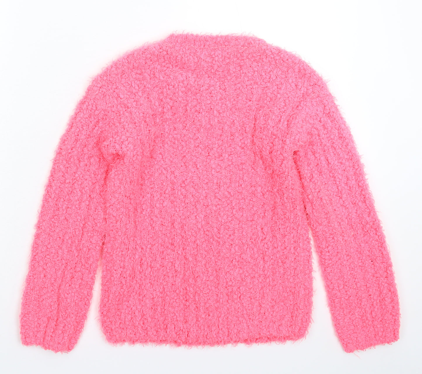 Matalan Girls Pink  Knit Pullover Jumper Size 9 Years